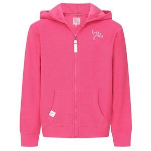 Lazy Jacks Girls Textured Full Zip Hoodie / Sorbet